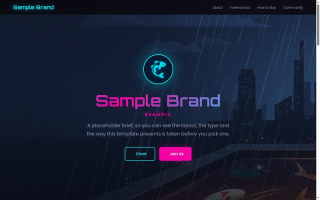 Neon Cyberpunk template preview