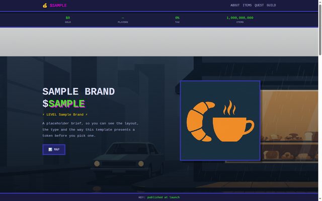Retro Pixel template preview