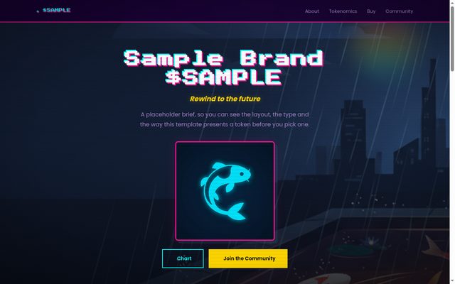 Vaporwave template preview